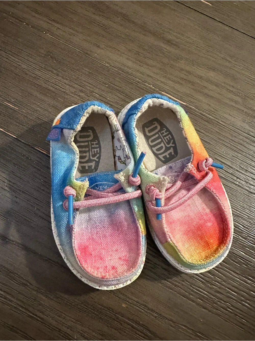 Hey Dude toddler Sz 5 Wendy Dreamer Magic Tie-Dye Canvas Slip-Ons